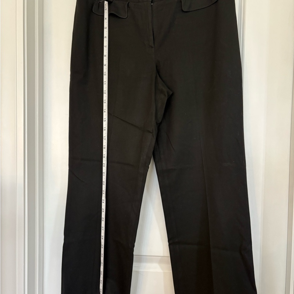 Ann Taylor LOFT Stretch Black Dress Pants Cotton Blend Flat Front Zip Size 10